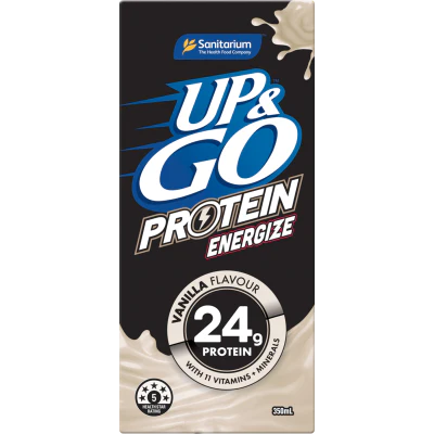 Sanitarium Up & Go Protein Energize Vanilla Flavour Liquid Breakfast 350ml
