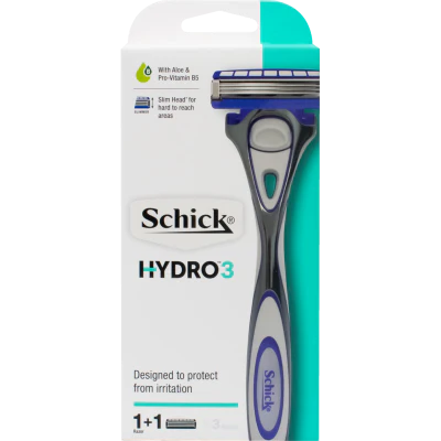 Schick Hydro 3 Razor +1 Cartridge ea