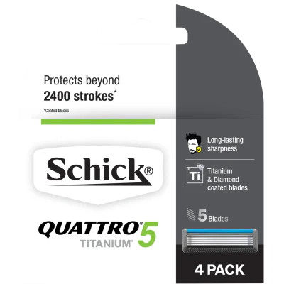 Schick Quattro Titanium 5 Cartridges 4pk