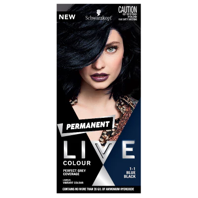 Schwarzkopf Live 1.1 Blue Black Hair Colour 1pk