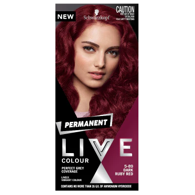 Schwarzkopf Live 5.89 Dark Ruby Red Hair Colour 1pk