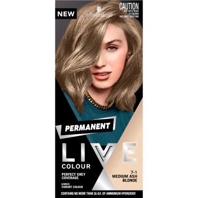 Schwarzkopf Live 7.1 Medium Ash Blonde Hair Colour 1pk