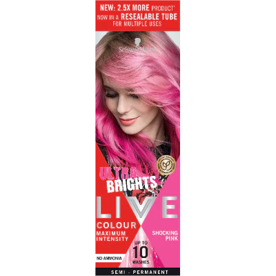 Schwarzkopf Live Ultra Brights Shocking Pink Semi Permanent Colour 1pk