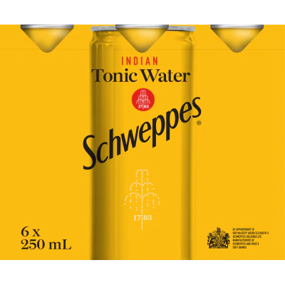 Schweppes Indian Tonic Water Cans 6 x 250ml