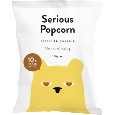 Serious Popcorn Organic Sweet & Salty Popcorn 10 x 12g
