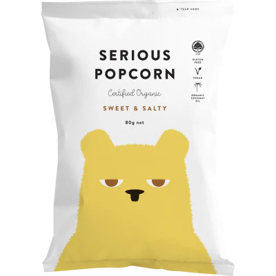 Serious Popcorn Organic Sweet & Salty Popcorn 80g