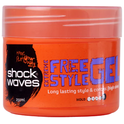 Shockwaves Extreme Free Style Hair Gel High Shine 250ml