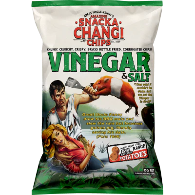 Snacka Changi Chips Vinegar & Salt Kettle Fried Potato Chips 150g