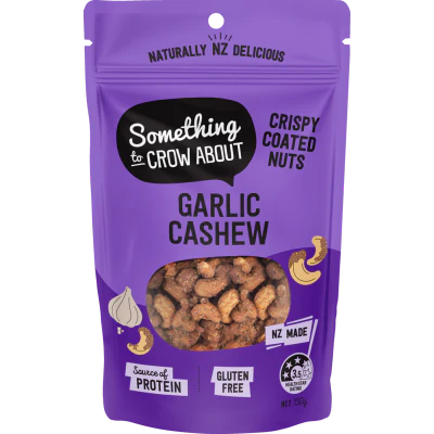Something to Crow About Garlic Cashew Crispy Coated Nuts 130g