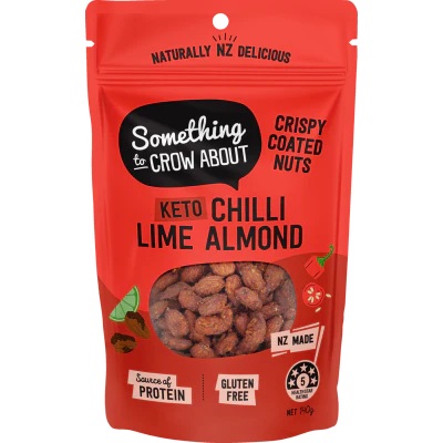 Something to Crow About Keto Chilli Lime Almond Crispy Coated Nuts 140g