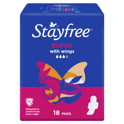 Stayfree Super Pads With Wings 18pk