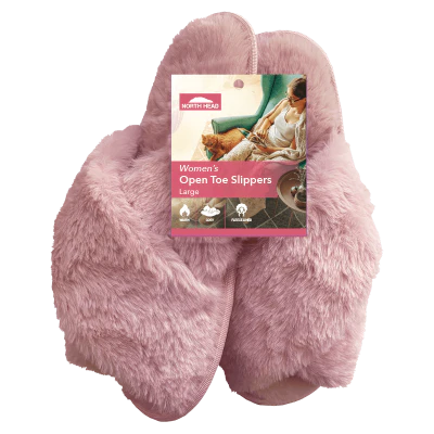 Stretto Asst Ladies Open Slippers 1pk