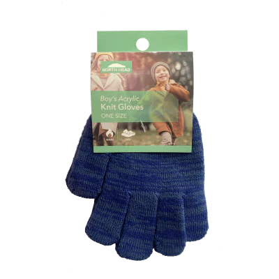 Stretto Boy's Acrylic Knit Gloves Assorted ea