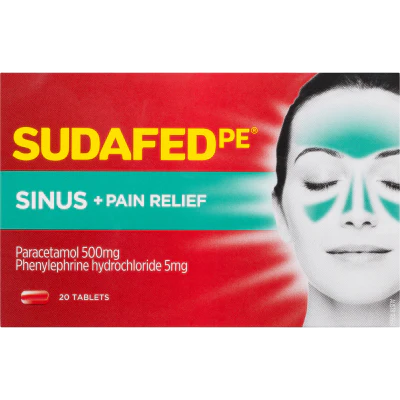 Sudafed PE Sinus + Pain Relief Tablets 20pk