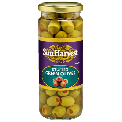 Sun Harvest Stuffed Green Olives 450g