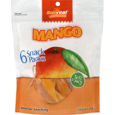Sunreal Mango Snack Pack 6 x 25g