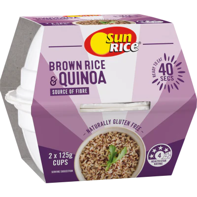 SunRice Quick Cup Brown Rice & Quinoa 2pk