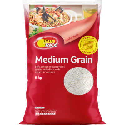 SunRice White Medium Grain Rice 5kg