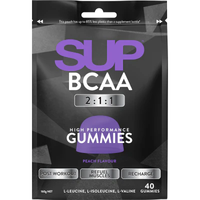 SUP High Performance BCAA Peach Flavour Gummies 40pk
