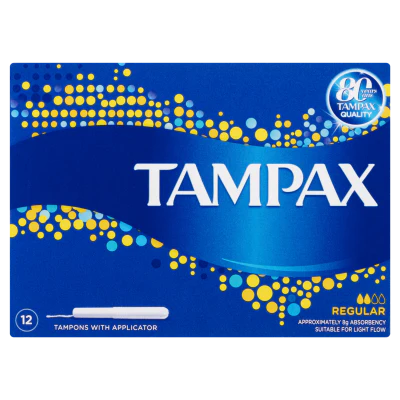Tampax Regular Applicator Tampons 12pk