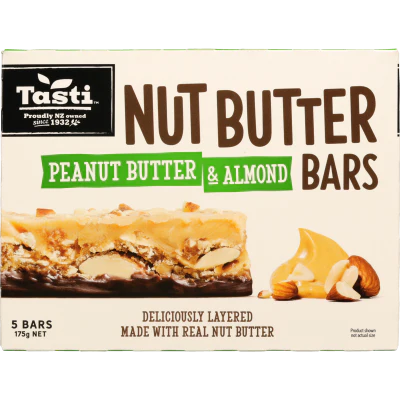 Tasti Peanut Butter & Almond Nut Butter Bars 5 x 35g