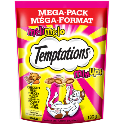 Temptations Mix Ups Chicken Beef & Turkey Flavour Treats For Cats 180g