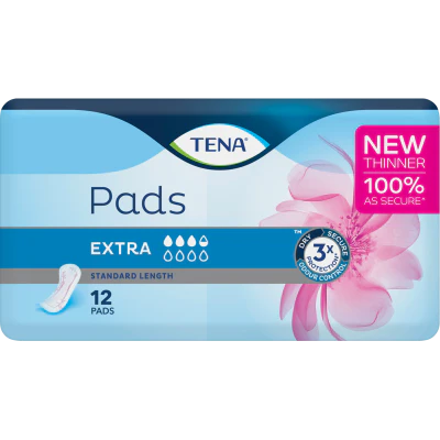 Tena Extra Standard Length Pads 12pk