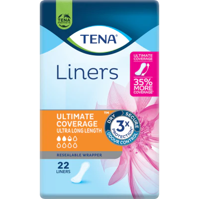 Tena Ultra Long Liners 22pk