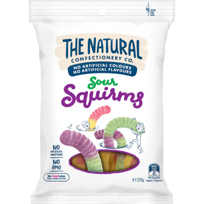 The Natural Confectionery Co. Sour Squirms 220g