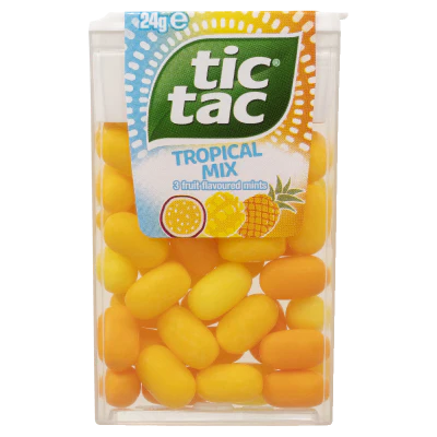 Tic Tac Tropical Mix 3 Fruit Flavoured Mints 24g