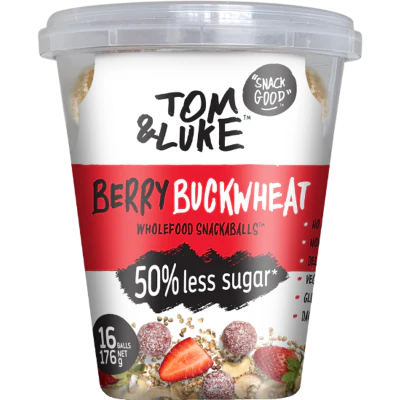 Tom & Luke Berry Buckwheat Wholefood Snackaballs 176g