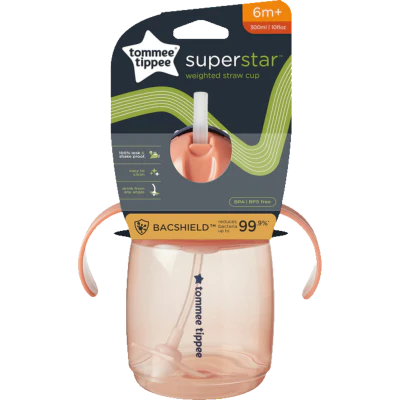 Tommee Tippee Superstar Weighted Straw Cup 6m+ 300ml 1pk