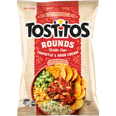 Tostitos Rounds Chipotle & Sour Cream Tortilla Chips 290g