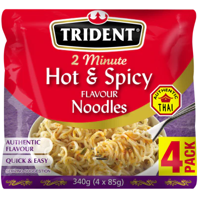Trident Hot & Spicy Simmer Noodles 4pk