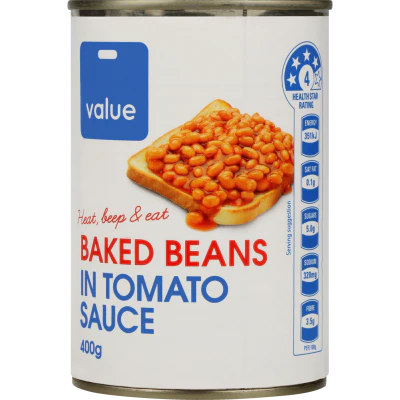 Value Baked Beans In Tomato Sauce 410g