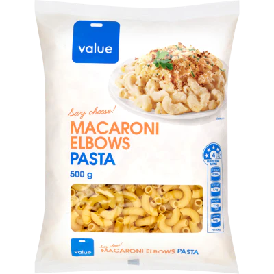 Value Macaroni Elbows Pasta 500g