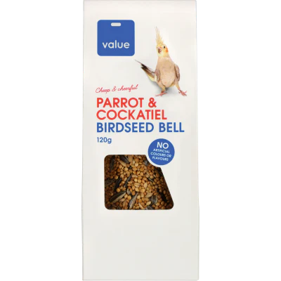 Value Parrot & Cockatiel Birdseed Bell 1pk
