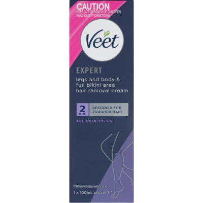 Veet Expert Legs & Body All Skin Types Hair Removal Cream 100ml