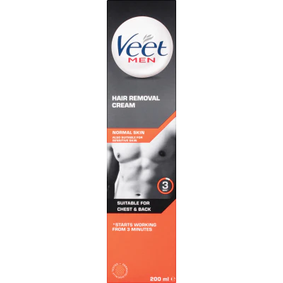 Veet Men Normal Skin Chest & Back Hair Removal Cream 200ml
