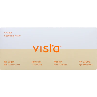Vista Orange Naturally Flavoured Sparkling Water 8 x 330ml