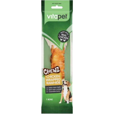 VitaPet Chewz Chicken Wrapped Rawhide Dog Treats 1pk