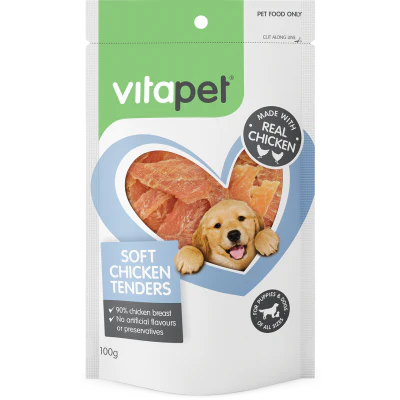 VitaPet Soft Chicken Tenders Dog Treats 100g