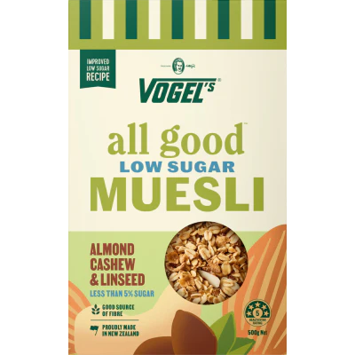 Vogel's All Good Low Sugar Almond Cashew & Linseed Muesli 500g