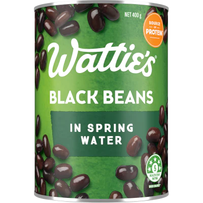 Wattie's Black Beans In Spring Water 400g