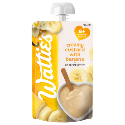 Wattie's For Baby Creamy Custard With Banana 6+ Months Smooth 120g