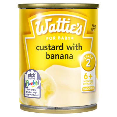 Wattie's For Baby Custard With Banana 6-7 Months+ 120g