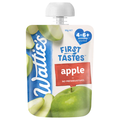 Wattie's For Baby First Tastes Apple 4-6+ Months Pureed 90g