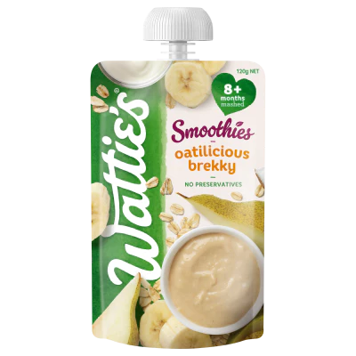 Wattie's For Baby Oatilicious Brekky Smoothies 8+Months Mashed 120g