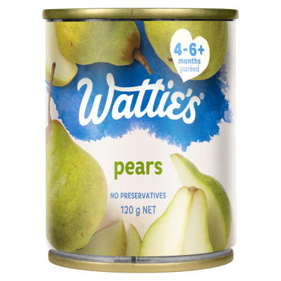 Wattie's For Baby Pears 4-6 Months+ 120g