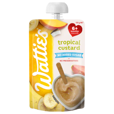 Wattie's For Baby Tropical Custard 6+Months Smooth 120g